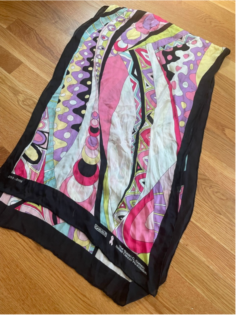 Carlisle Susan G Komen Silk Abstract Scarf